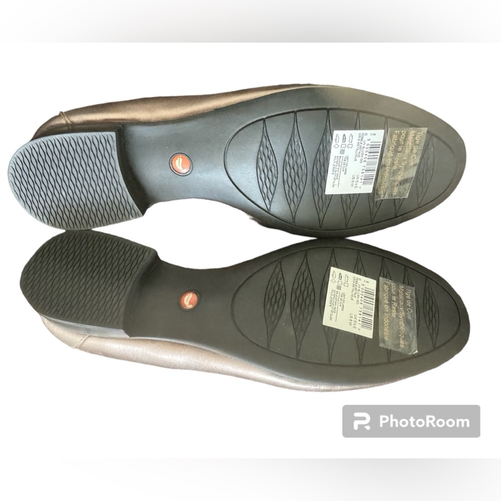 Clarks Dark Brown Leather Flats - Picture 4 of 14
